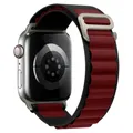 Bracelet nylon Alpine 38 à 49 mm pour Apple Watch – Couleur du bracelet Black wine red