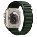 Bracelet nylon Alpine 38 à 49 mm pour Apple Watch – Couleur du bracelet Green Black buckle