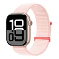 Bracelet nylon Apple Watch 40 à 49 mm – Couleur du bracelet 107 rose