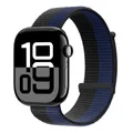 Bracelet nylon Apple Watch 40 à 49 mm – Couleur du bracelet 118 noir bleu