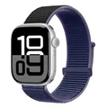Bracelet nylon Apple Watch 40 à 49 mm – Couleur du bracelet 44 Bleu Noir