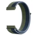 Bracelet nylon boucle 20 et 22 mm Garmin – Couleur du bracelet Abyss blue green