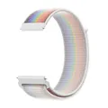 Bracelet nylon boucle 20 et 22 mm Garmin – Couleur du bracelet White rainbow