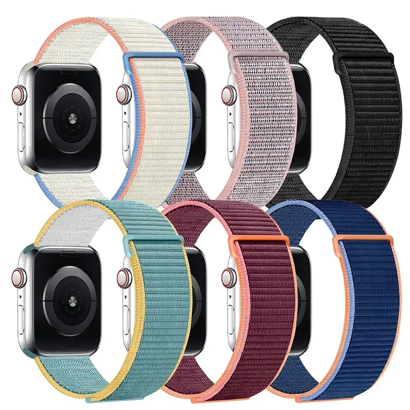 Bracelet nylon boucle pour Apple Watch 38 à 49 mm