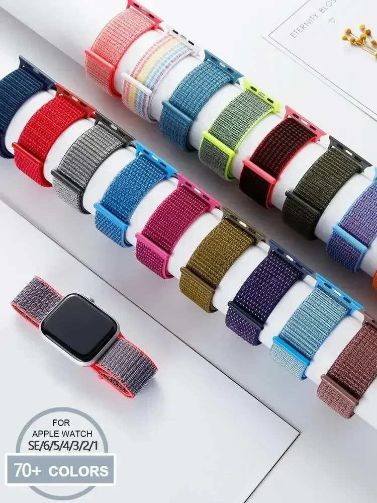 Bracelet nylon boucle pour Apple Watch 38 à 49 mm
