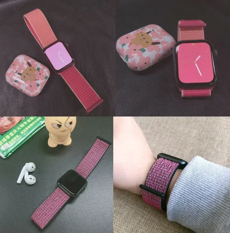 Bracelet nylon boucle pour Apple Watch 38 à 49 mm