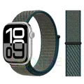 Bracelet nylon boucle pour Apple Watch 40 à 49 mm – Couleur du bracelet 61 Crimson Green