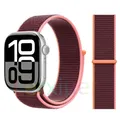 Bracelet nylon boucle pour Apple Watch 40 à 49 mm – Couleur du bracelet 64 Plum