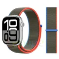 Bracelet nylon boucle pour Apple Watch 40 à 49 mm – Couleur du bracelet 75 Olive