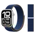 Bracelet nylon boucle pour Apple Watch 40 à 49 mm – Couleur du bracelet 76 Dark sea blue
