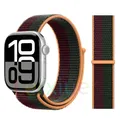 Bracelet nylon boucle pour Apple Watch 40 à 49 mm – Couleur du bracelet Cherry-Forest Green