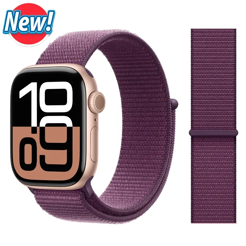 Bracelet nylon boucle pour Apple Watch 40 à 49 mm