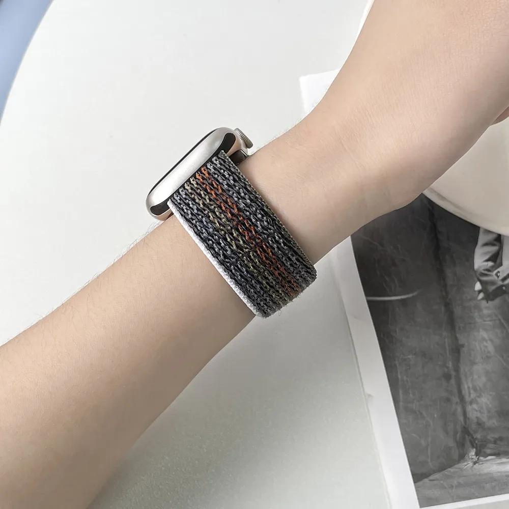 Bracelet nylon boucle pour Apple Watch 40 à 49 mm