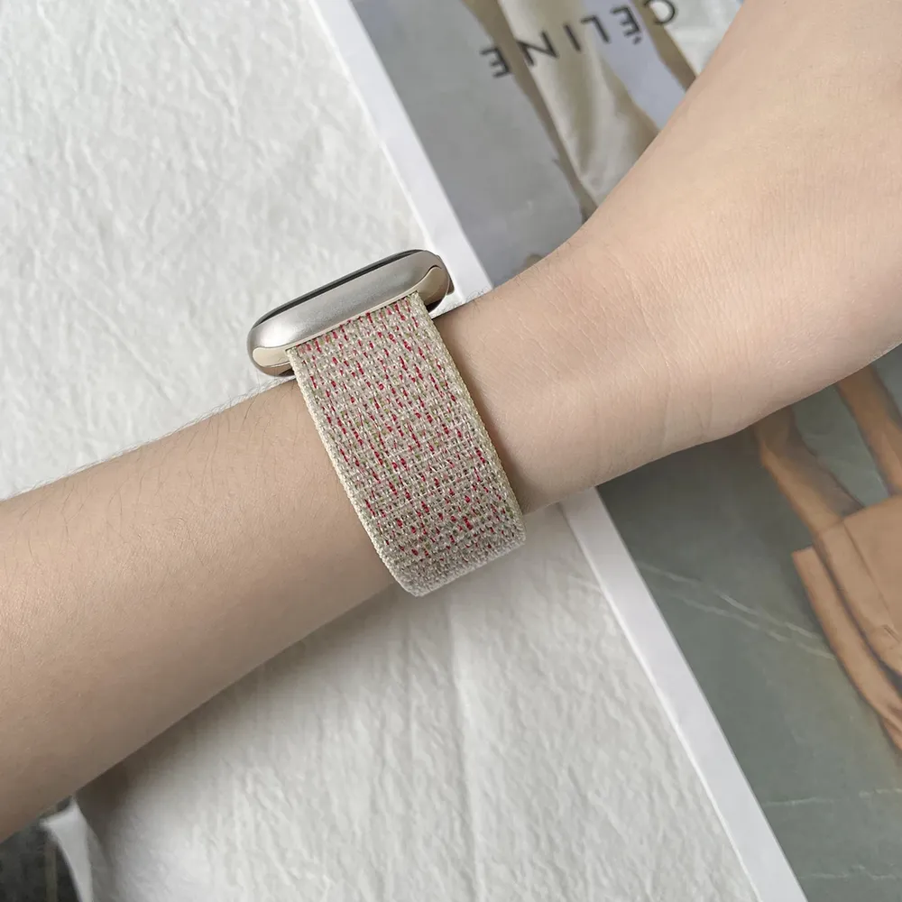 Bracelet nylon boucle pour Apple Watch 40 à 49 mm