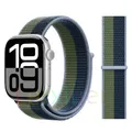 Bracelet nylon boucle pour Apple Watch 40 à 49 mm – Couleur du bracelet Eucalyptus