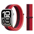 Bracelet nylon boucle pour Apple Watch 40 à 49 mm – Couleur du bracelet red