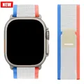 Bracelet nylon boucle sentier pour Apple Watch 38 à 49 mm – Couleur du bracelet blue orange 8