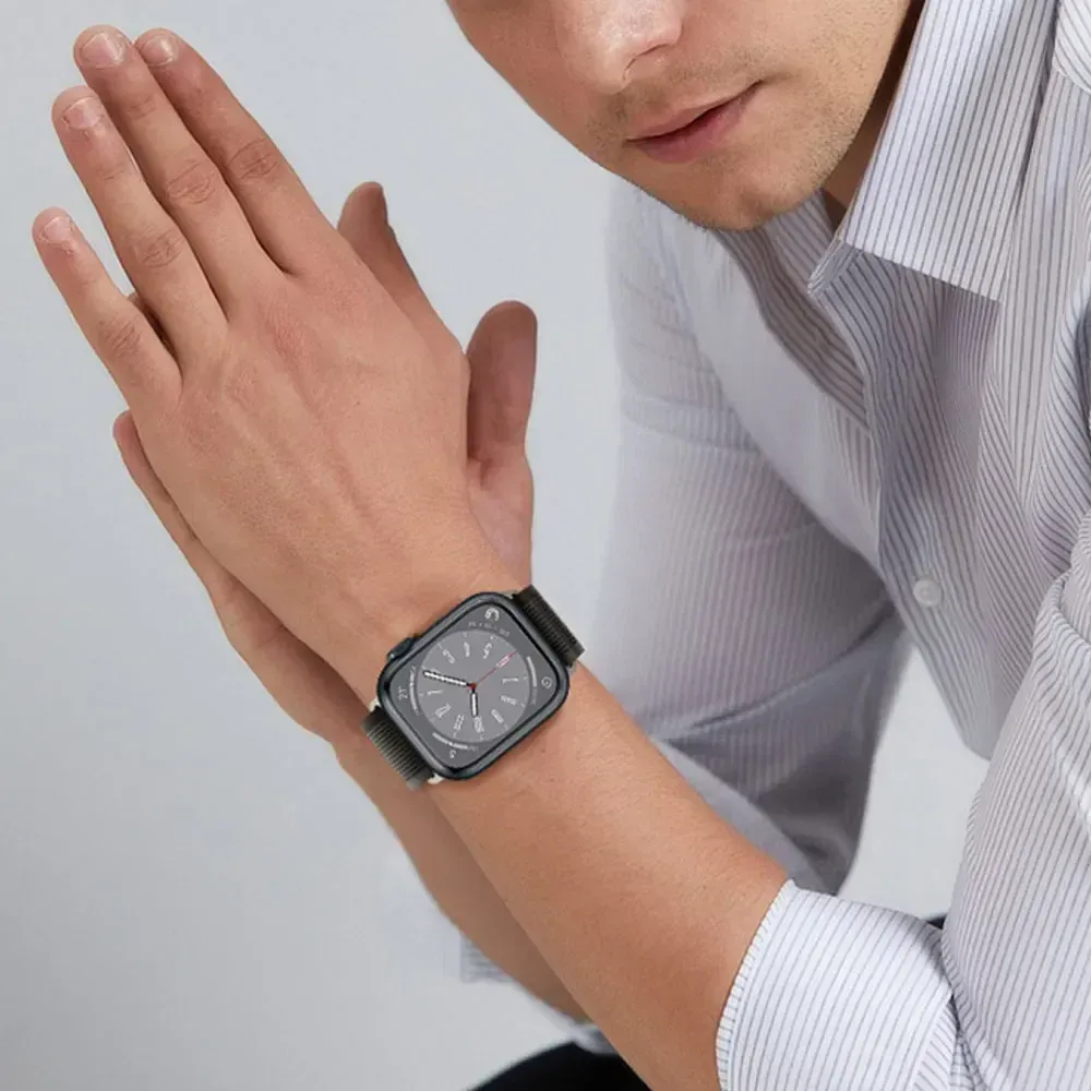 Bracelet nylon boucle sentier pour Apple Watch 38 à 49 mm