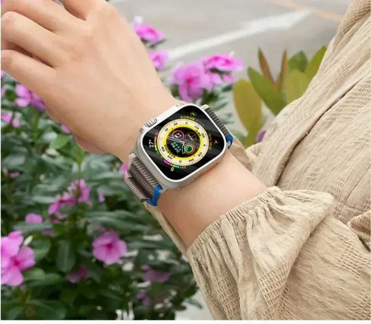Bracelet nylon boucle sentier pour Apple Watch 38 à 49 mm
