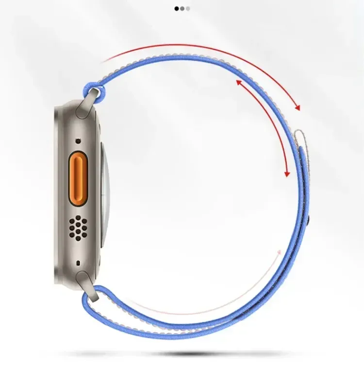 Bracelet nylon boucle sentier pour Apple Watch 38 à 49 mm
