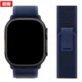 Bracelet nylon boucle sentier pour Apple Watch 38 à 49 mm – Couleur du bracelet new Blue-B 5