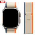 Bracelet nylon boucle sentier pour Apple Watch 38 à 49 mm – Couleur du bracelet new Orange Beige 10