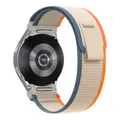 Bracelet nylon boucle sentier pour Samsung Galaxy Watch 7 – Couleur du bracelet Orange Beige