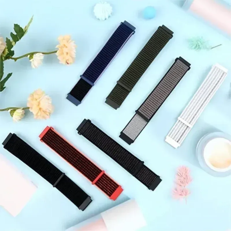 Bracelet nylon boucle sport 20 à 22 mm Samsung et Huawei