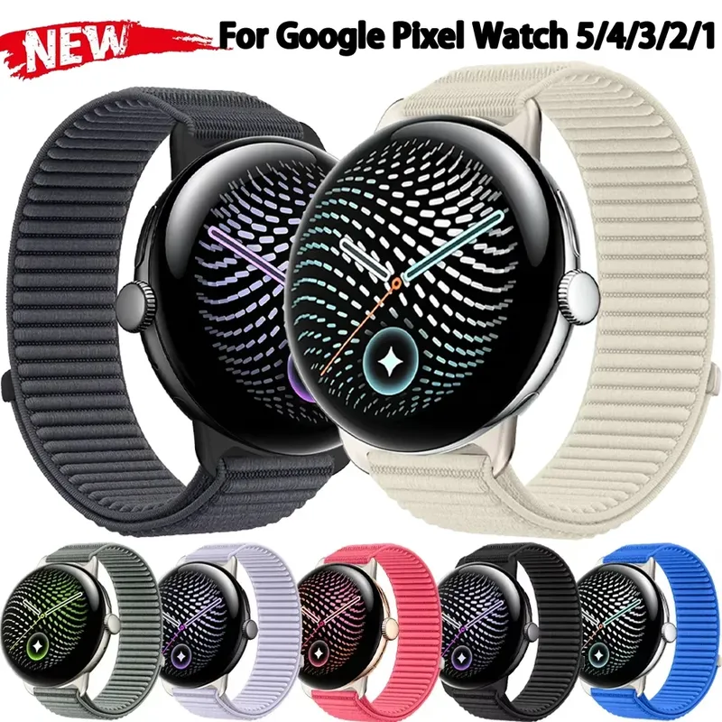 Bracelet nylon boucle sport 41 à 45 mm pour Google Pixel Watch
