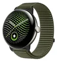 Bracelet nylon boucle sport 41 à 45 mm pour Google Pixel Watch – Couleur du bracelet Spruce green