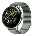 Bracelet nylon boucle sport 41 à 45 mm pour Google Pixel Watch – Couleur du bracelet greyish-green