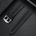 Bracelet nylon caoutchouc 18 à 24 mm étanche – Couleur du bracelet Black White Black