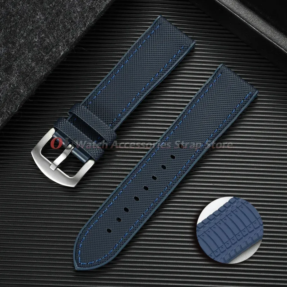 Bracelet nylon caoutchouc 18 à 24 mm étanche