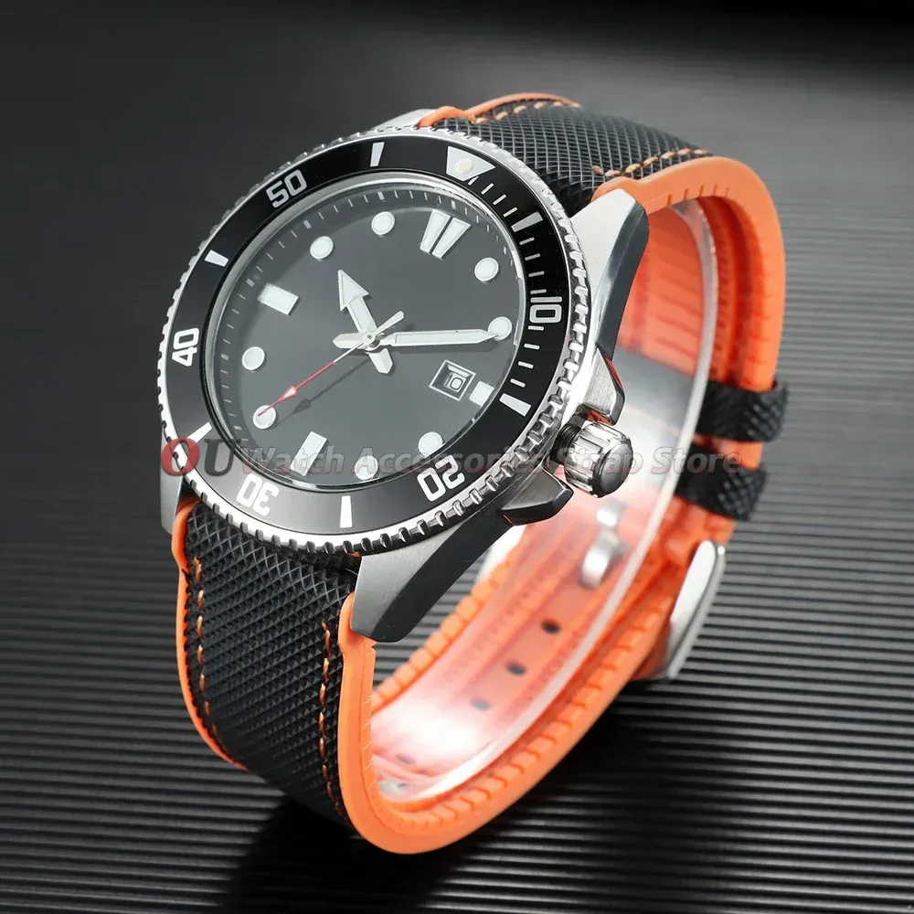 Bracelet nylon caoutchouc 18 à 24 mm étanche