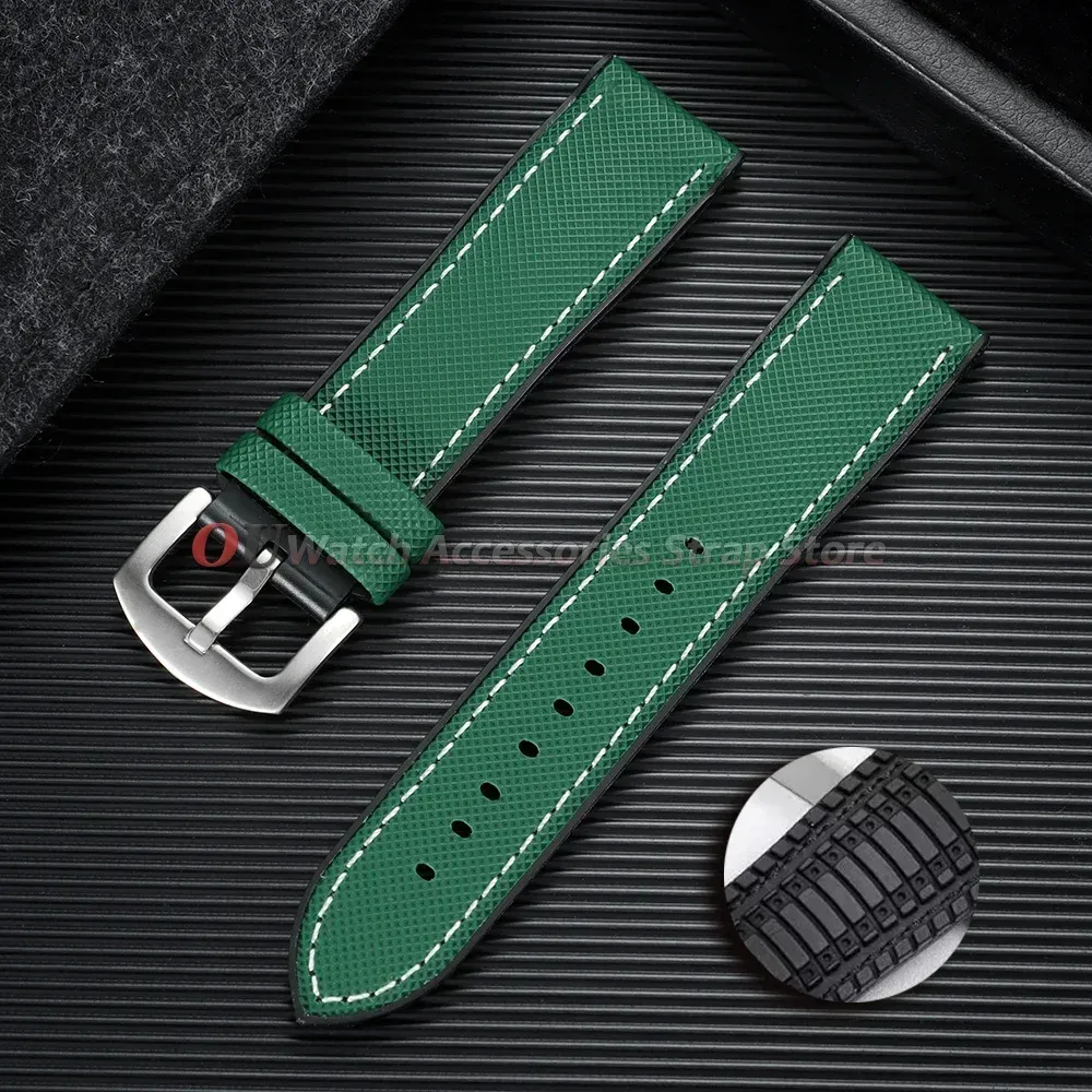Bracelet nylon caoutchouc 18 à 24 mm étanche