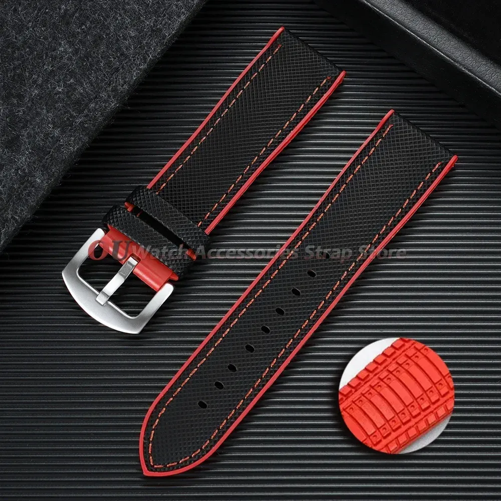 Bracelet nylon caoutchouc 18 à 24 mm étanche