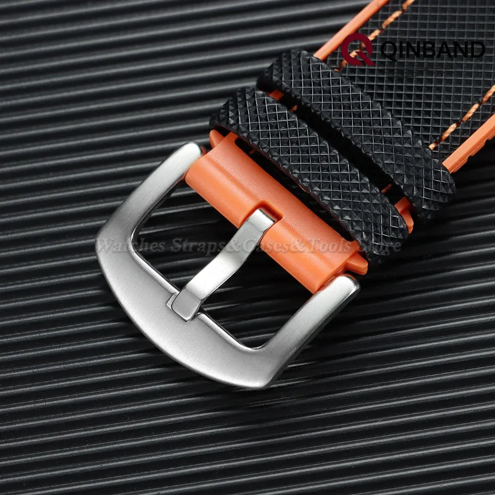 Bracelet nylon caoutchouc 18 à 24 mm étanche