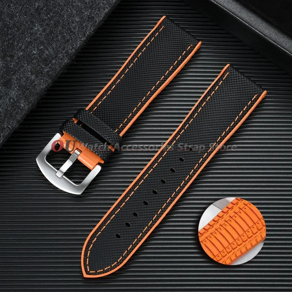 Bracelet nylon caoutchouc 18 à 24 mm étanche
