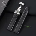 Bracelet nylon caoutchouc pour montre 20 à 24 mm – Couleur du bracelet Black White