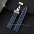Bracelet nylon caoutchouc pour montre 20 à 24 mm – Couleur du bracelet Blue White