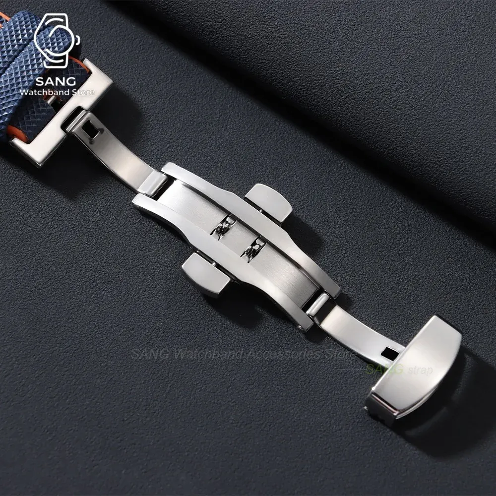 Bracelet nylon caoutchouc pour montre 20 à 24 mm