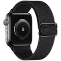 Bracelet nylon chouchou 38 à 49 mm pour Apple Watch – Couleur du bracelet 1 Black