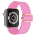 Bracelet nylon chouchou 38 à 49 mm pour Apple Watch – Couleur du bracelet 11 rose red