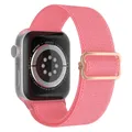 Bracelet nylon chouchou 38 à 49 mm pour Apple Watch – Couleur du bracelet 12 Deep pink