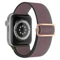 Bracelet nylon chouchou 38 à 49 mm pour Apple Watch – Couleur du bracelet 18 Army green edge