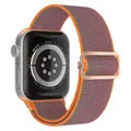Bracelet nylon chouchou 38 à 49 mm pour Apple Watch – Couleur du bracelet 19 Tangerine edge
