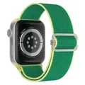Bracelet nylon chouchou 38 à 49 mm pour Apple Watch – Couleur du bracelet 22 Green yellow edge