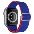 Bracelet nylon chouchou 38 à 49 mm pour Apple Watch – Couleur du bracelet 23 Blue red edge