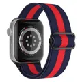 Bracelet nylon chouchou 38 à 49 mm pour Apple Watch – Couleur du bracelet 26 Blue red