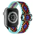 Bracelet nylon chouchou 38 à 49 mm pour Apple Watch – Couleur du bracelet 38 Green lattice